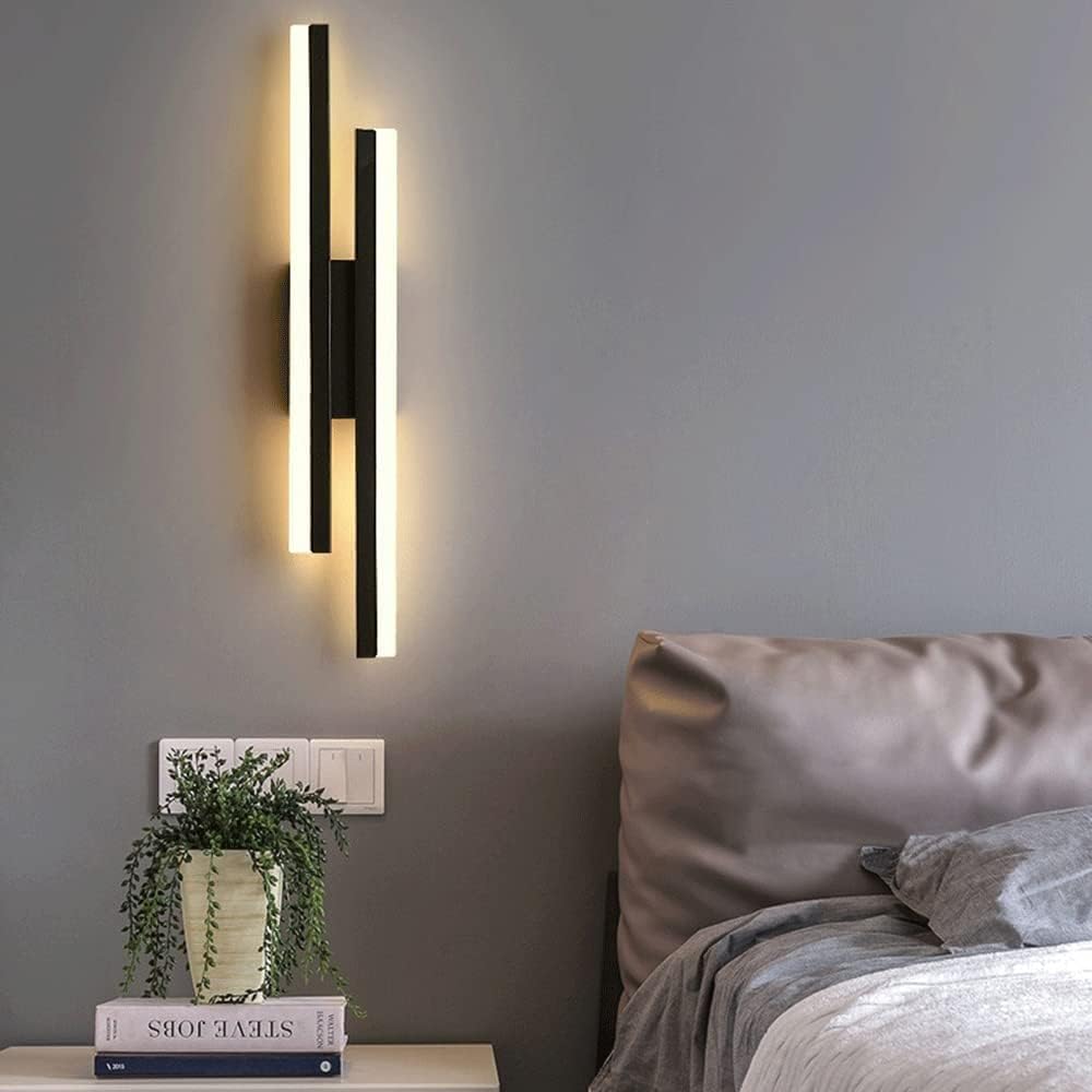 Creative Black Linear Metal Wall Light